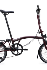 Brompton Brompton - Bike - C line 12-speed, High-rise HB, Std SP, Brompton 147mm saddle, Red Plum
