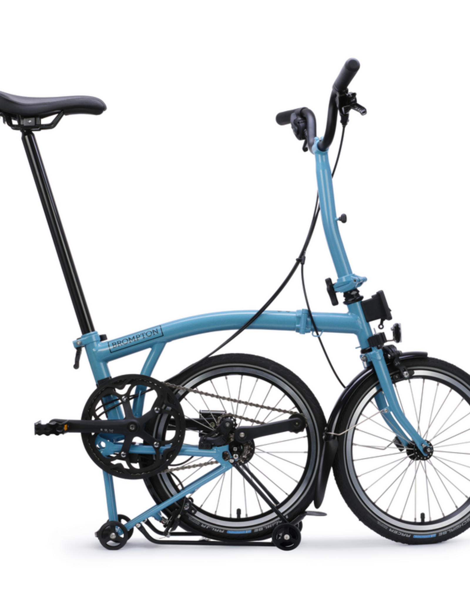 Brompton Brompton - Bike - C line 12-speed, Mid-rise HB, Std SP, Brompton 147mm saddle, Cloud Metallic