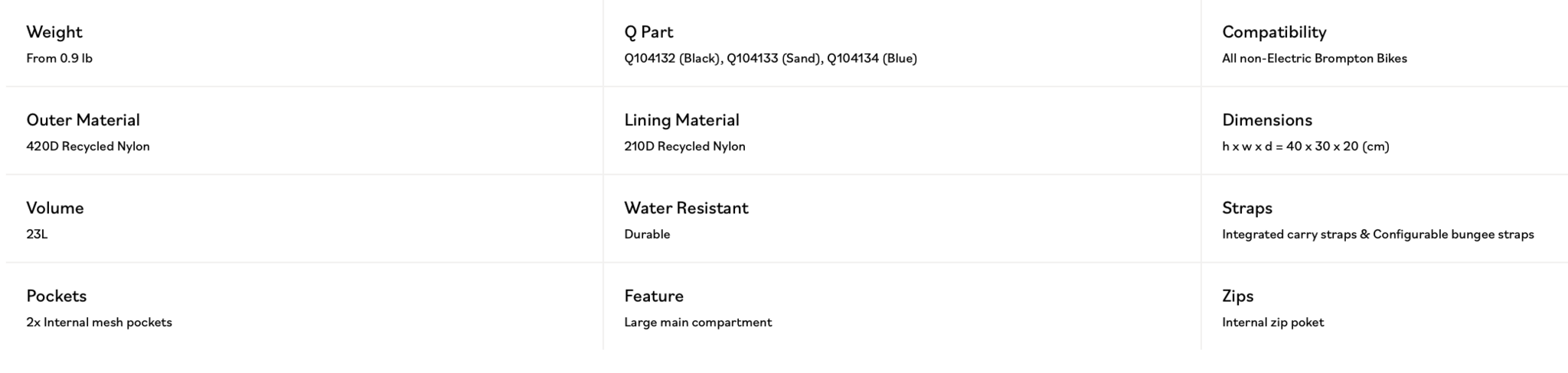 Lrg Basket Bag Specs