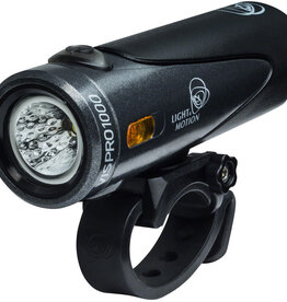 Light and Motion VIS Pro 1000 Rechargeable Headlight: Blacktop Charcoal/Black