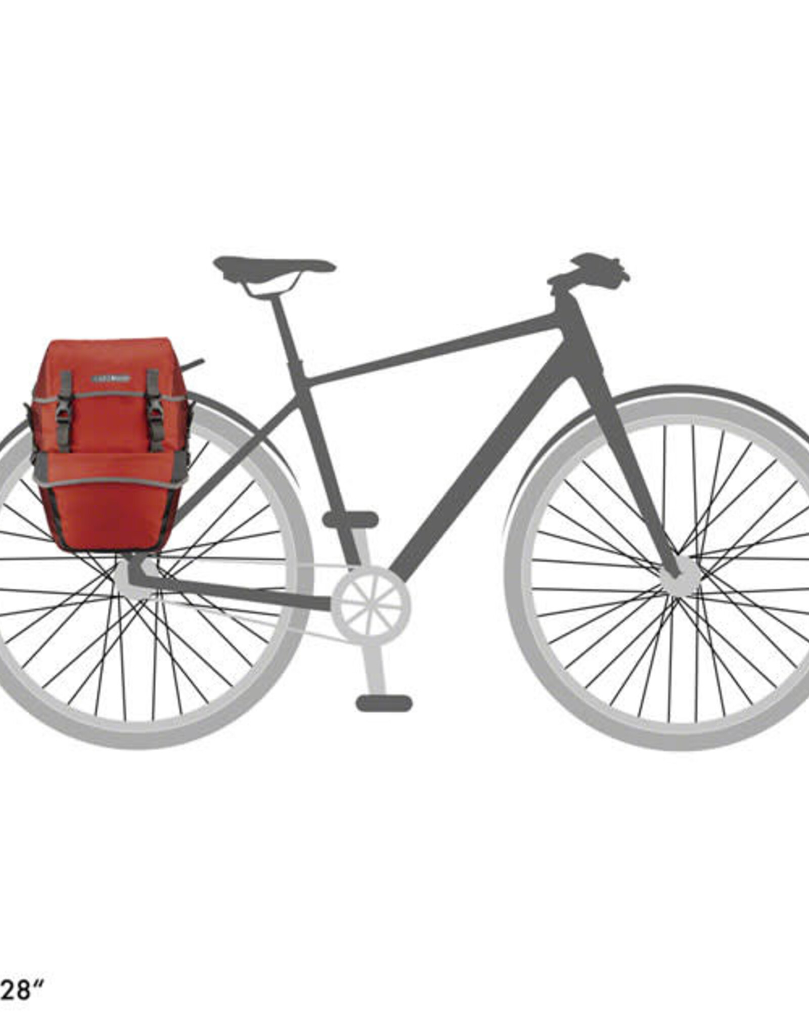 Ortlieb Bike-Packer Plus Panniers - 42L, Pair, Salsa/Dark Chili