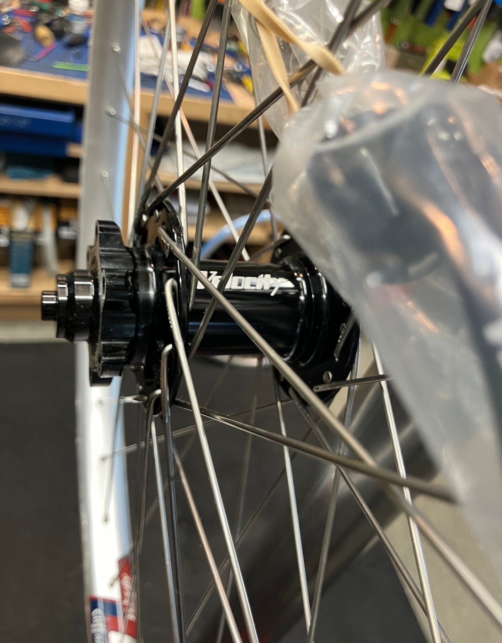 Velocity Cliffhanger Clydesdale, Front Wheel, 584 (27.5 / 650b),100x9mm Disc QR, 40h Silver Rim & Spokes  w/Black Hub