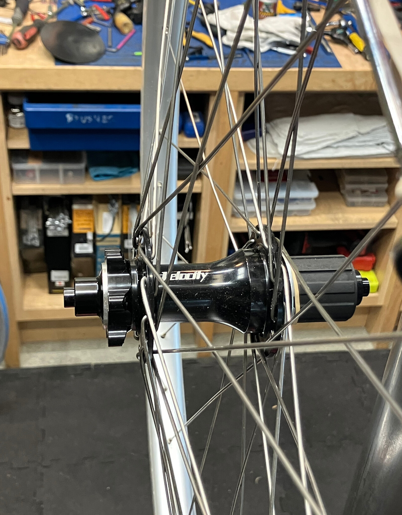 Velocity Cliffhanger Clydesdale, Rear Wheel, 584 (27.5 / 650b), 145x10mm HG Disc QR, 40h Silver Rim & Spokes w/Black Hub