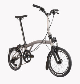 Brompton Brompton - Bike - T Line, 4-Speed, Mid-rise HB, Blasted Ti