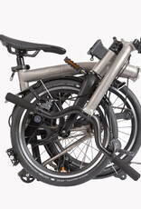 Brompton Brompton - Bike - T Line, 4-Speed, Mid-rise HB, Blasted Ti
