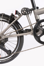 Brompton Brompton - Bike - T Line, 4-Speed, Mid-rise HB, Blasted Ti