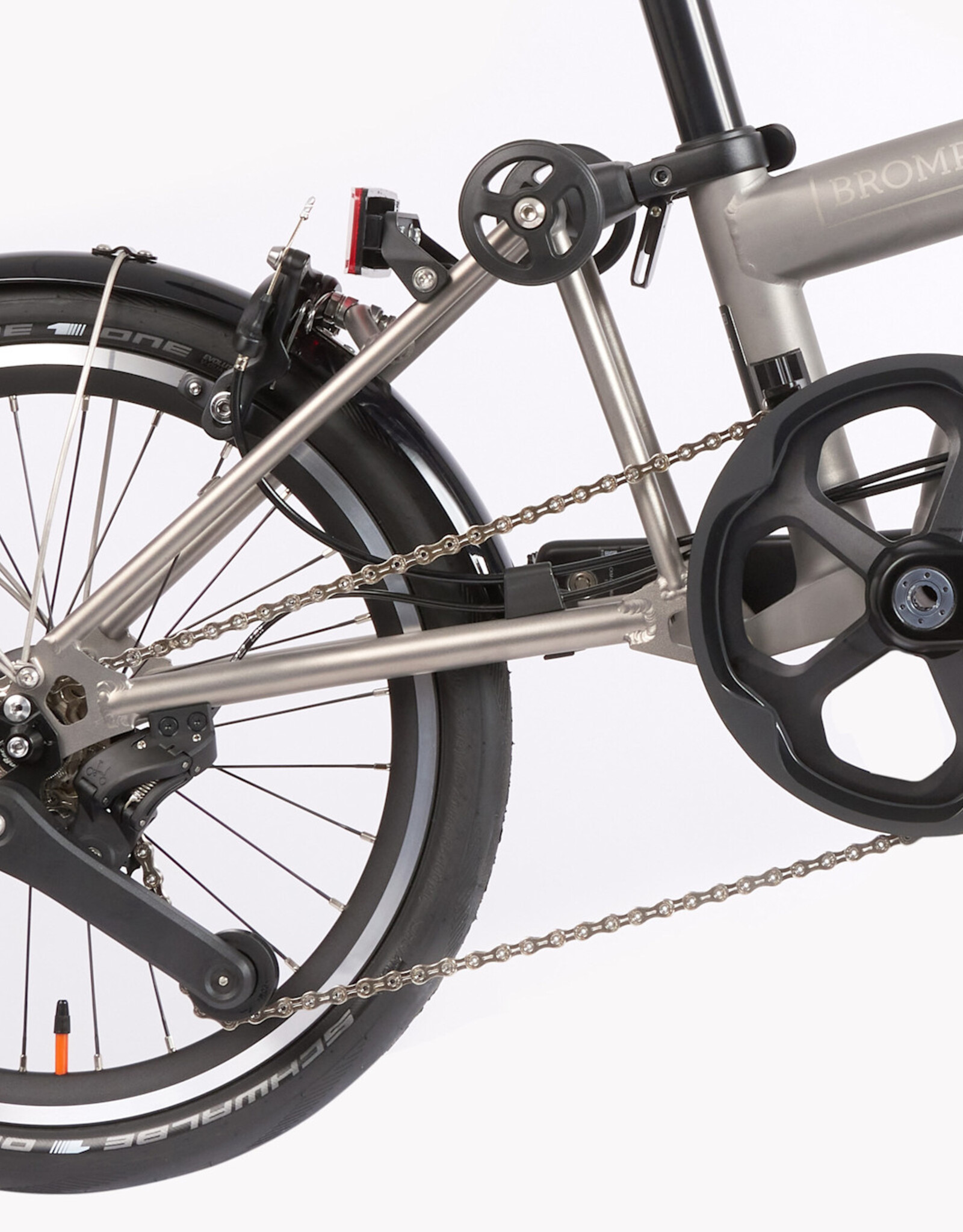 Brompton Brompton - Bike - T Line, 4-Speed, Mid-rise HB, Blasted Ti