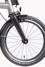 Brompton Brompton - Bike - T Line, 4-Speed, Mid-rise HB, Blasted Ti