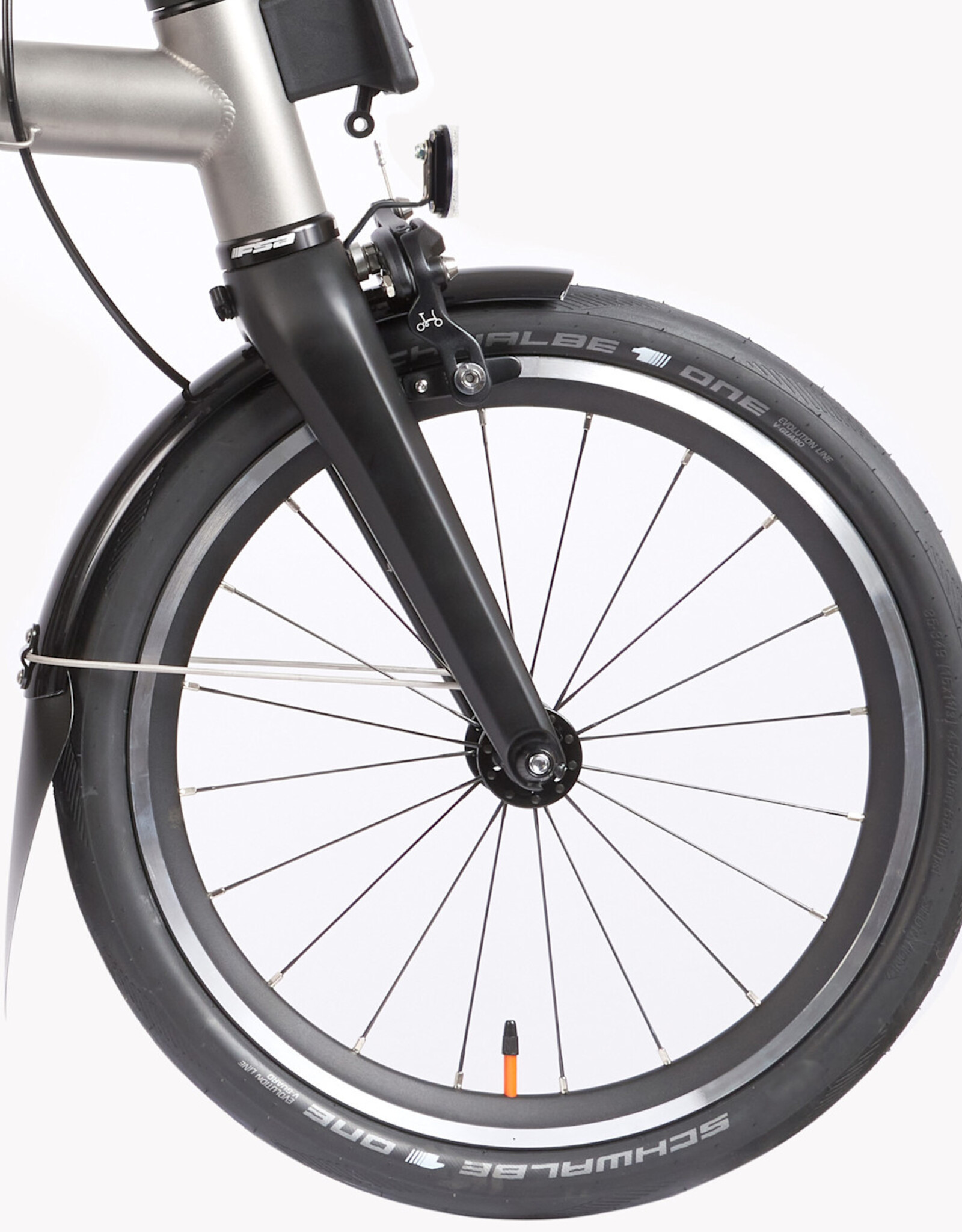 Brompton Brompton - Bike - T Line, 4-Speed, Mid-rise HB, Blasted Ti