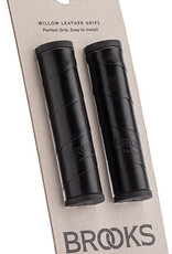 Brooks Brooks Willow Leather Grips, Black, 130/130mm