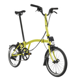 Brompton Brompton - Bike - C Line 6-speed, Mid-rise HB, Brooks B17 Classic Saddle (Black), Ext SP, Brompton Ergonomic Grips, Yuzu Green