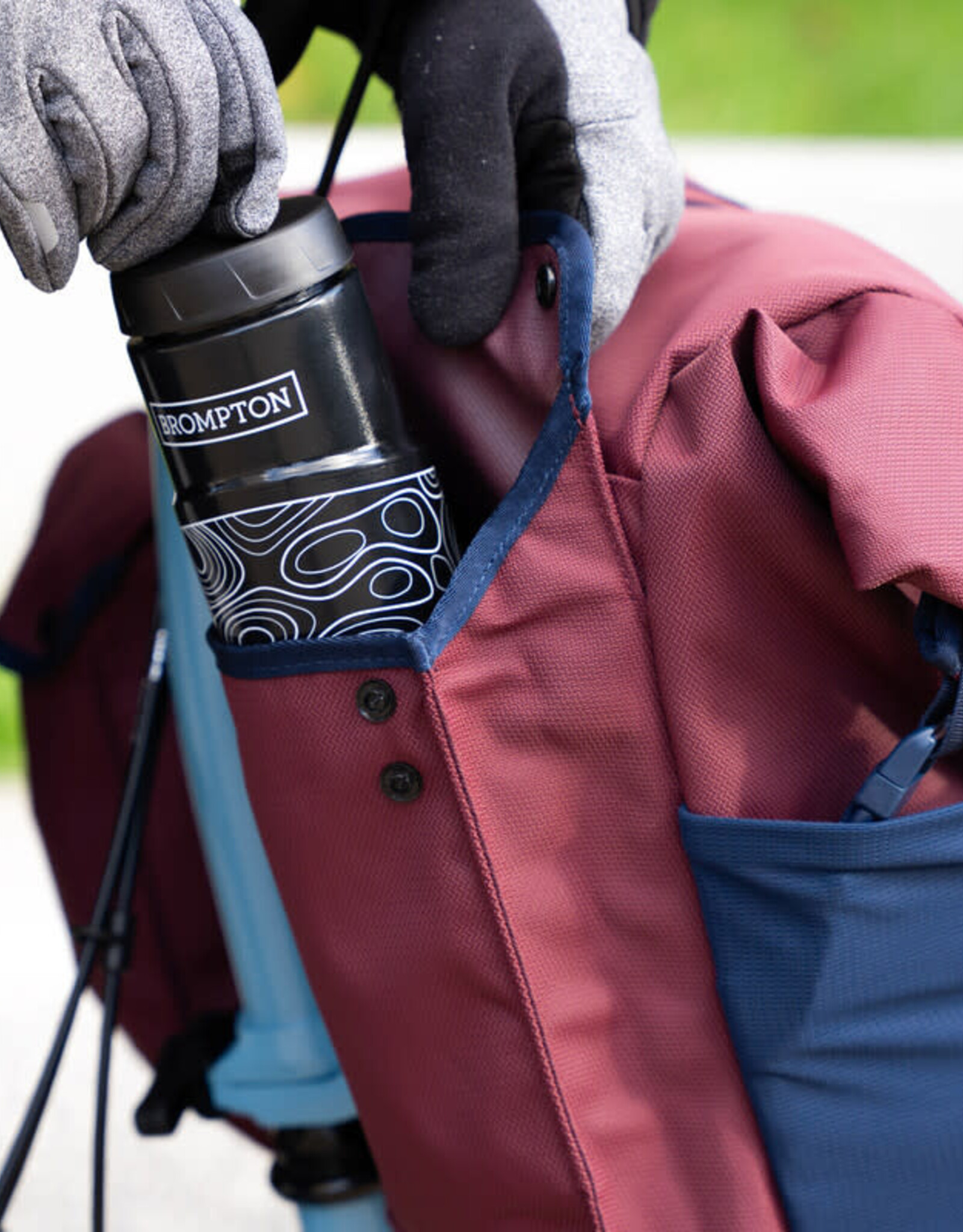 Brompton Brompton - Luggage - Rolltop Bag + Frame, Lrg, Plum