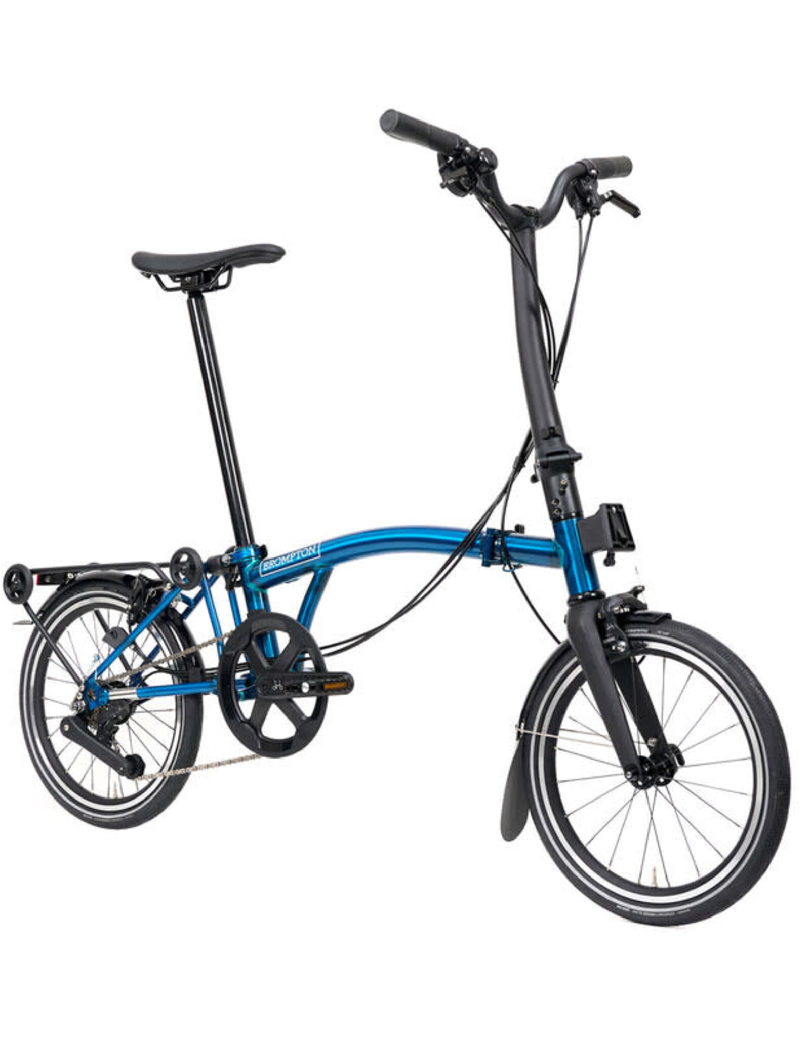 Brompton Brompton - Bike - P line Explore, 12-speed, high-rise HB, Roller Rack, Pacific Lacquer