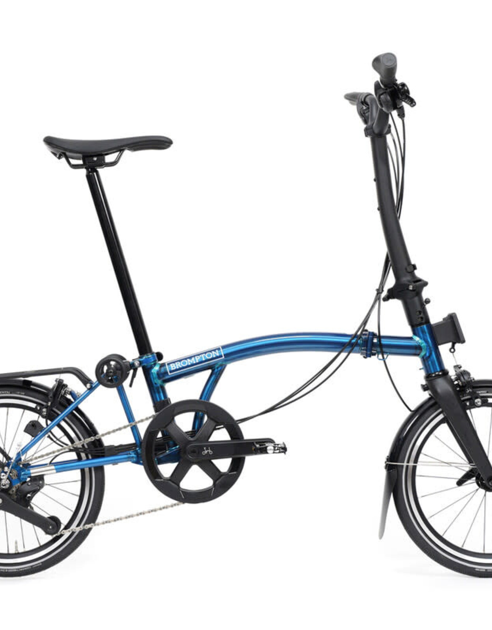 Brompton Brompton - Bike - P line Explore, 12-speed, high-rise HB, Roller Rack, Pacific Lacquer