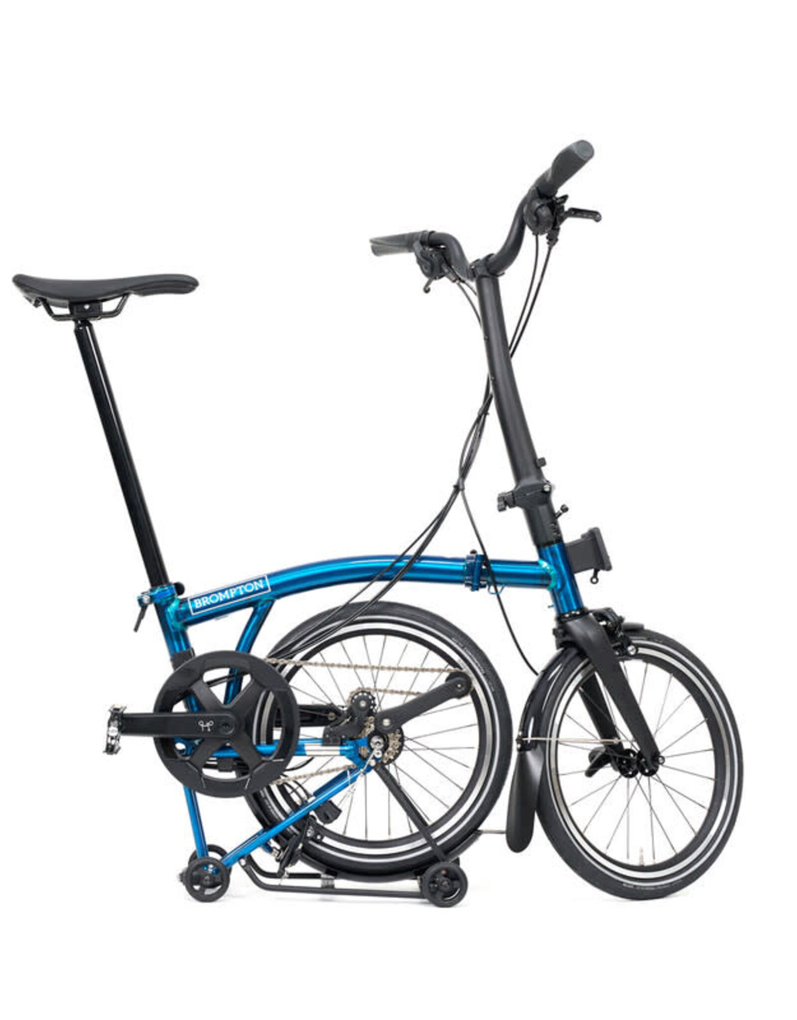 Brompton Brompton - Bike - P line Explore, 12-speed, high-rise HB, Roller Rack, Pacific Lacquer