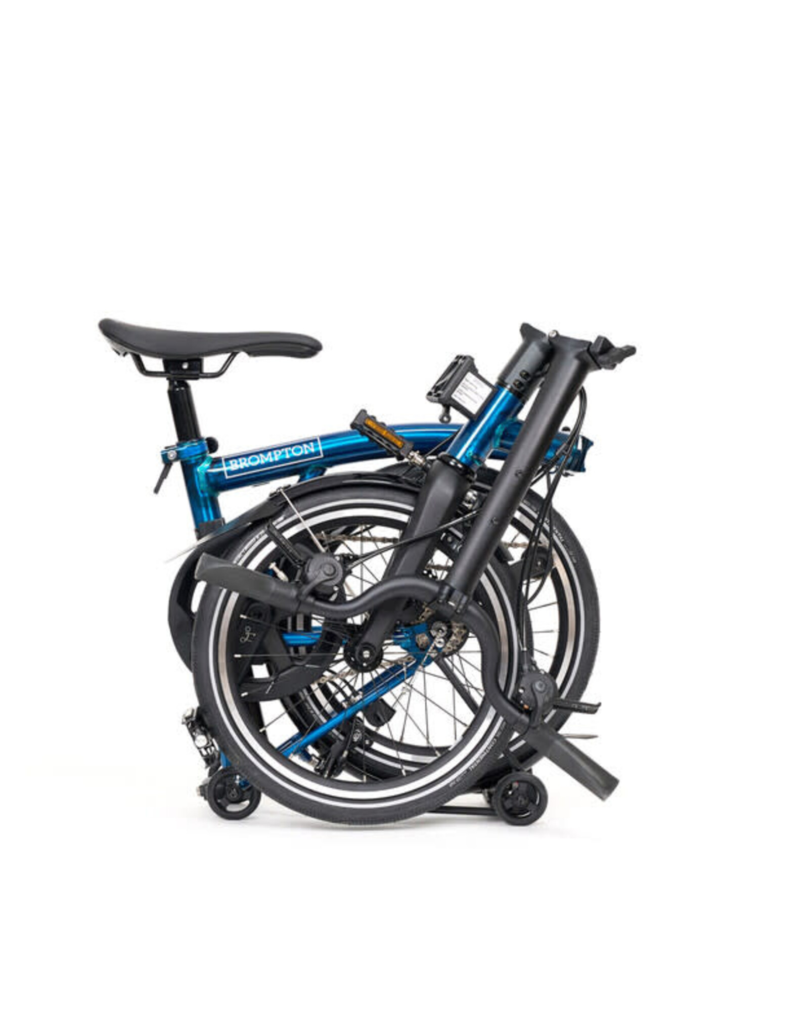 Brompton Brompton - Bike - P line Explore, 12-speed, high-rise HB, Roller Rack, Pacific Lacquer