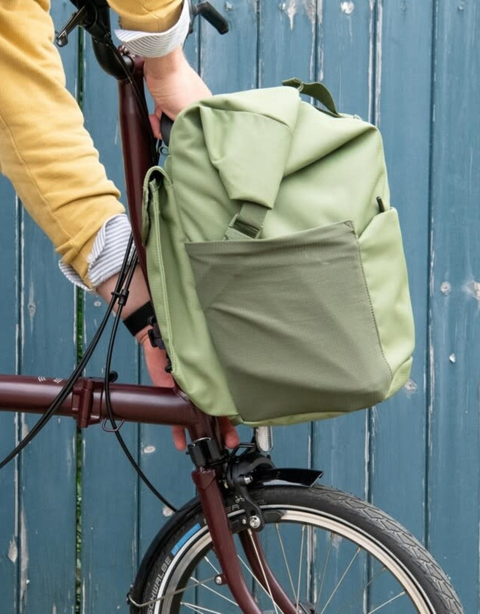 Brompton Brompton - Luggage - Rolltop Bag + Frame, Lrg, Olive Green