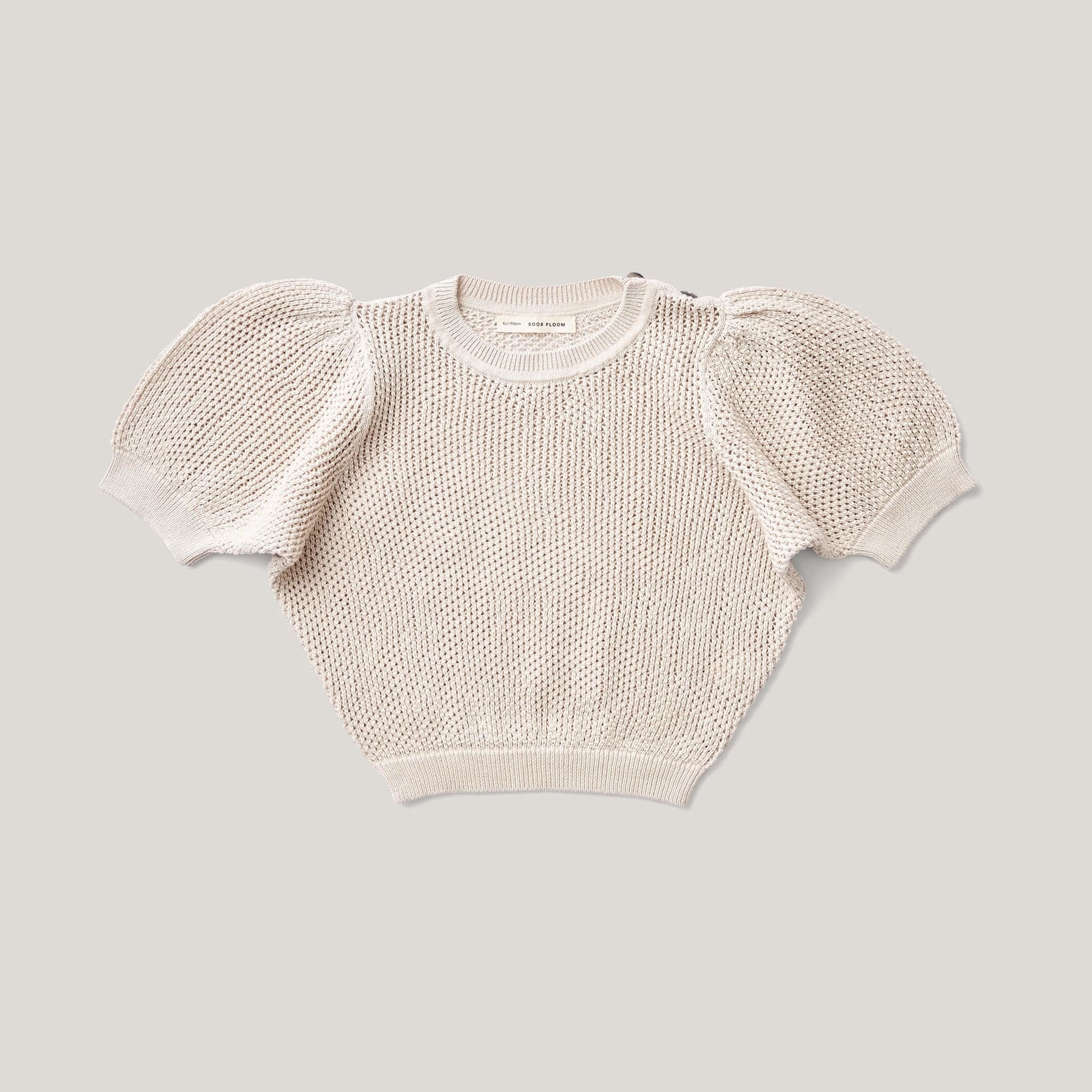 Soor Ploom Mimi knit top (milk) 10Y-