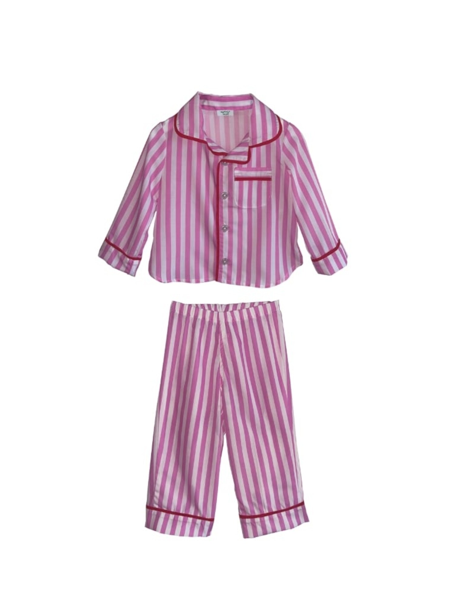 the classic pajama set - pink/white/red - MTH