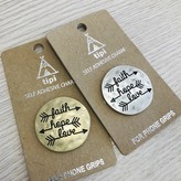 Faith Hope Love Self Adhesive Charm