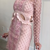 Julie Long Sleeve Cut Out Ruffle Detail Dress