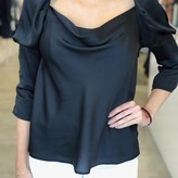 Alana Puff Sleeve Draped Blouse