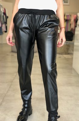 Amanda Faux Leather Jogger Pants