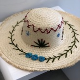 Leda Straw Hats With Embroidedred