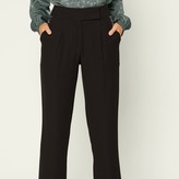Lida Straight Pants With Contrast Satin Pockets