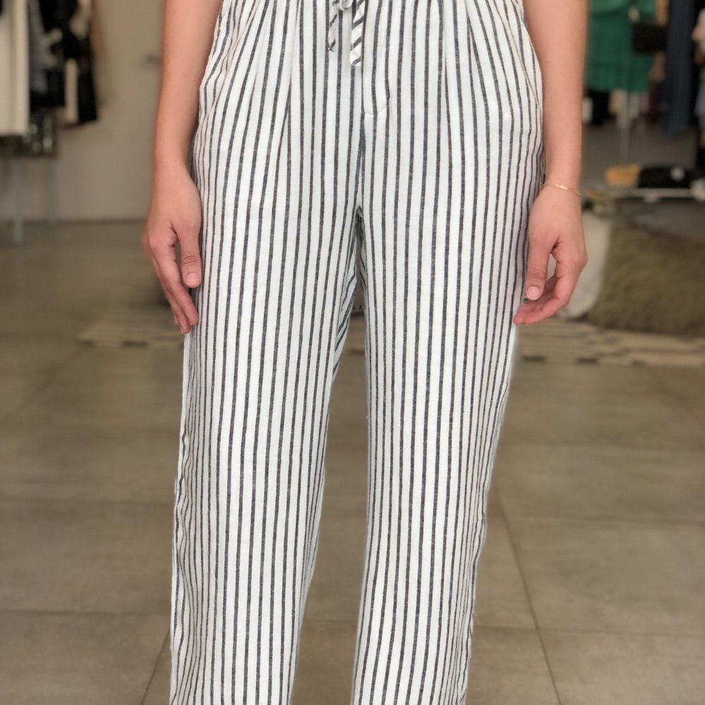 Iza Linen Stripe Pants - Mix & Match Miami