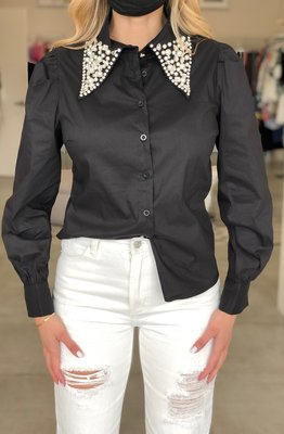 Lilian Blouse With Embellished Collar