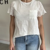 Lilith Eyelet Lace Flutter Sleeve Top