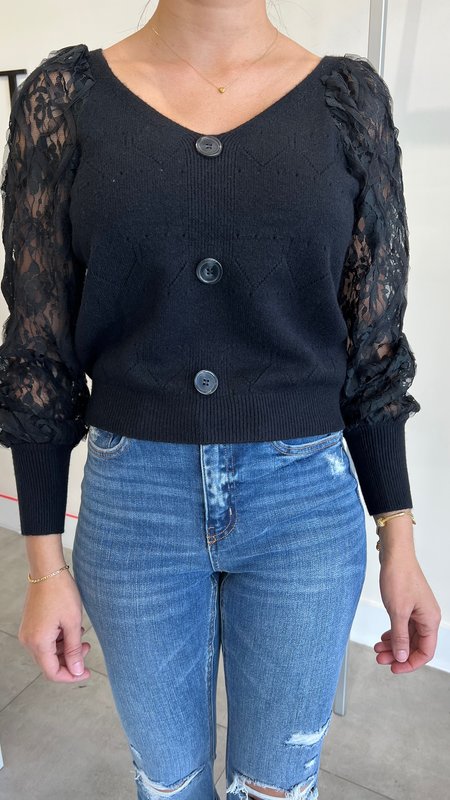 Zaria Contrast Sleeve Sweater