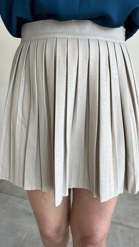 Devon faux Leather Pleated Skirt