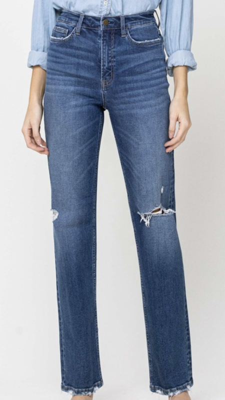 Doria High Rise Straight Leg Denim