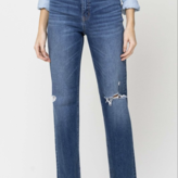 Doria High Rise Straight Leg Denim