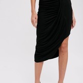 Wendy Jersey Knit Draped Asymmetrical Skirt