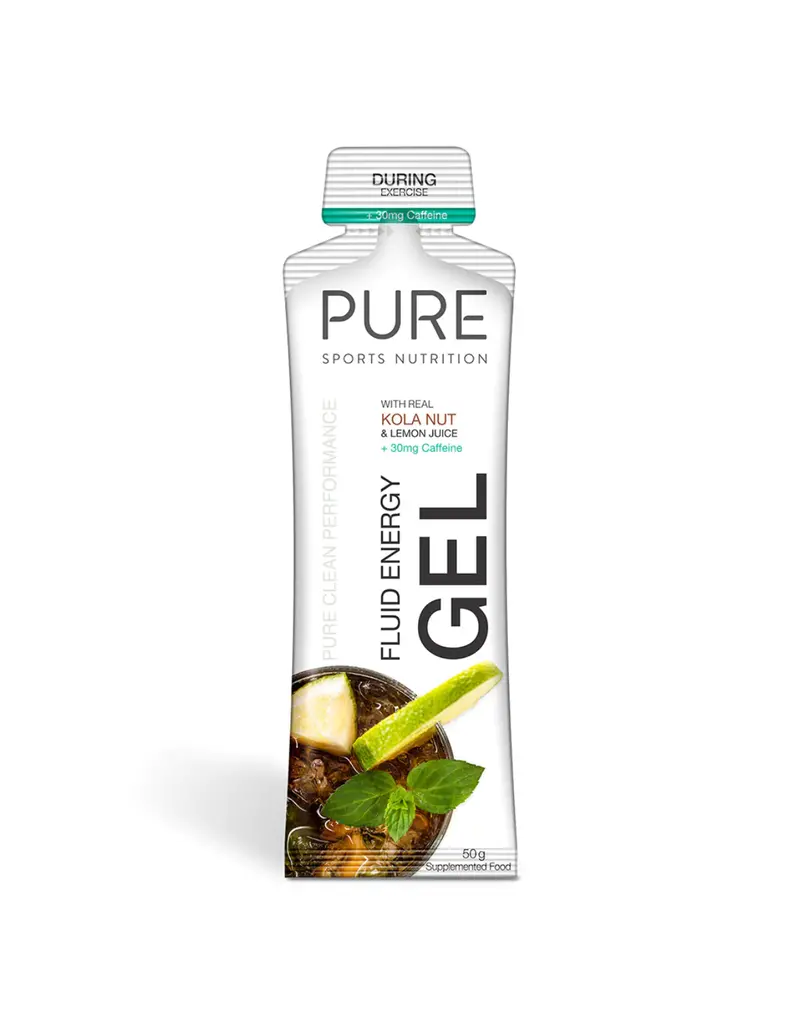 Pure Sports Nutrition Fluid Energy Gel 50g Kola Nut & Lemon Juice