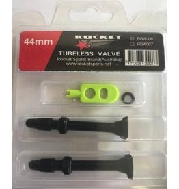 Rocket Tubeless Valve Set (2) 44mm blk square