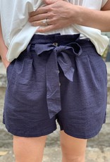 Olive High Waisted tie Shorts