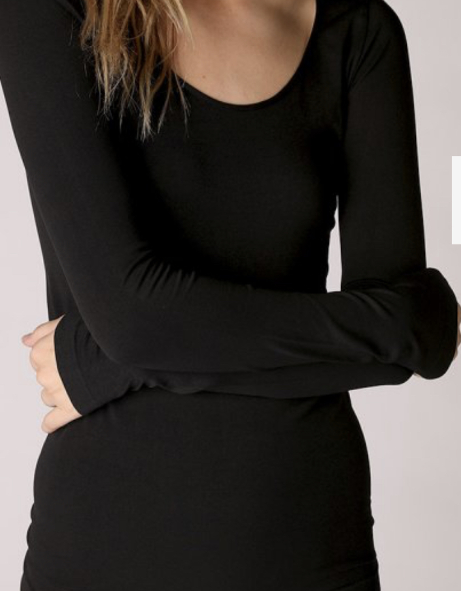 Layering Long Sleeve Scoop Neck One Size