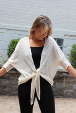 Ivory Tie Front Cardigan Sweater