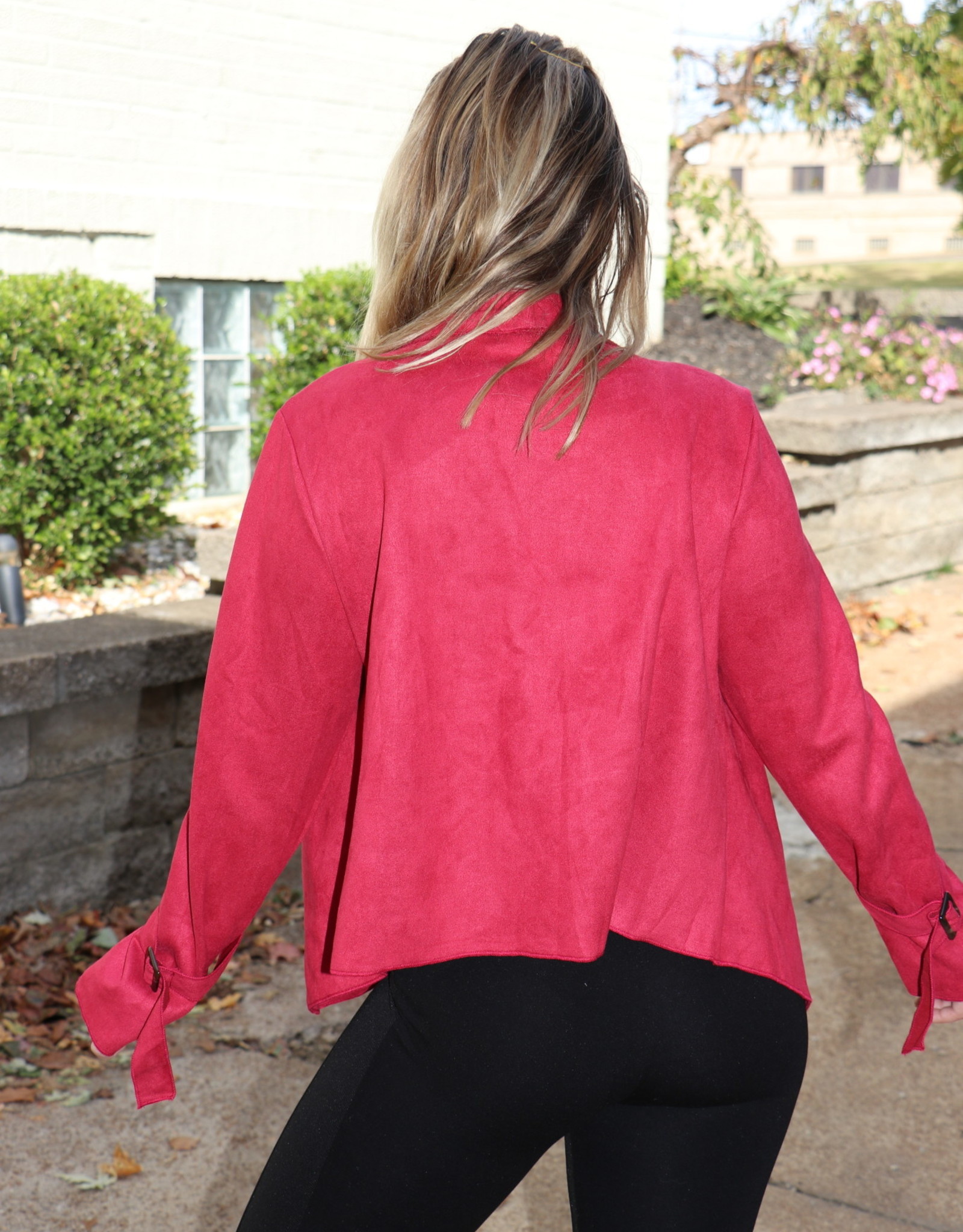 Walk With Me Suede Long Sleeve Cardigan