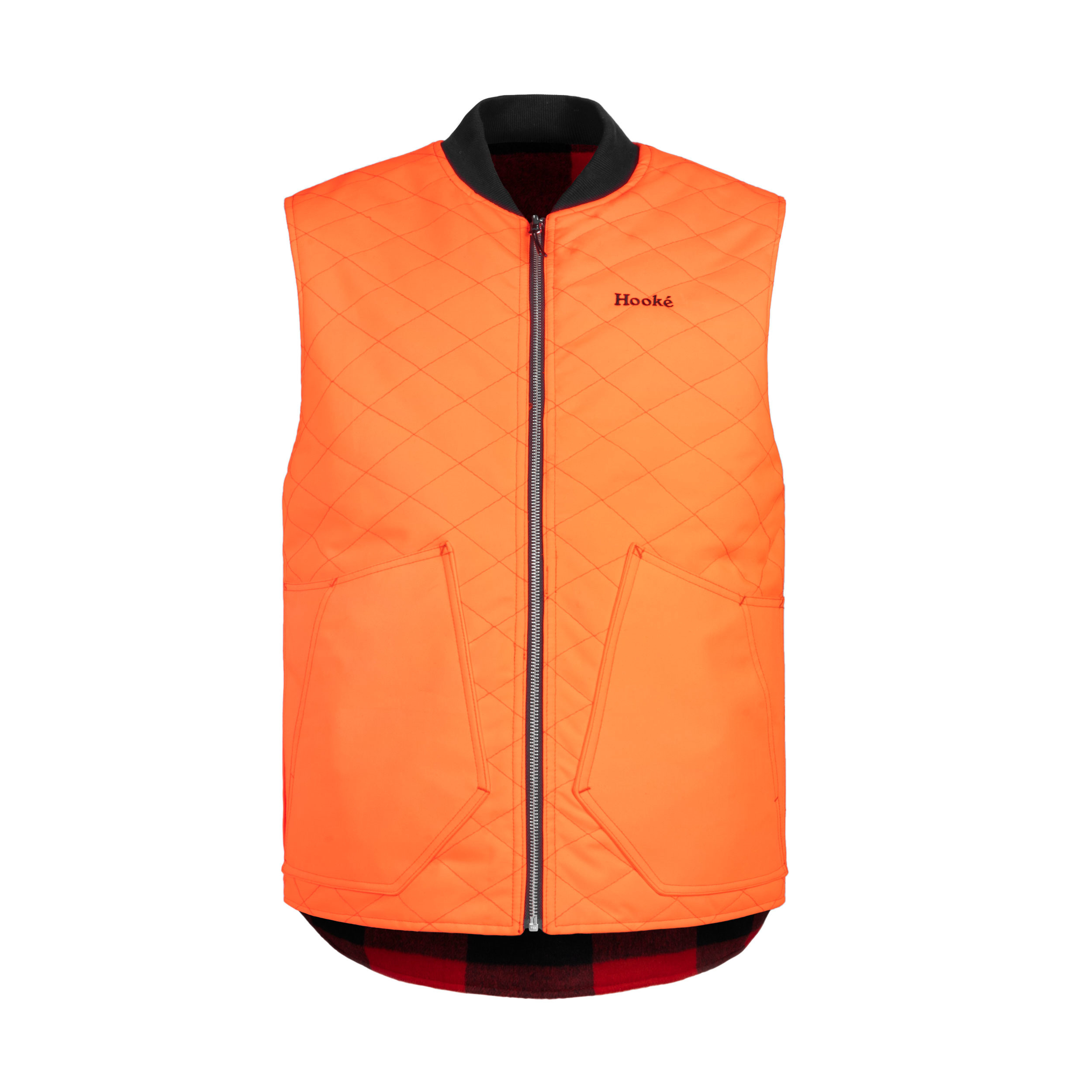 red and black hunting jacket