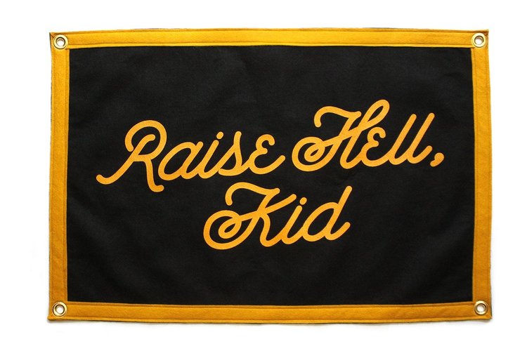 Oxford Pennant Raise Hell Kid Camp Flag