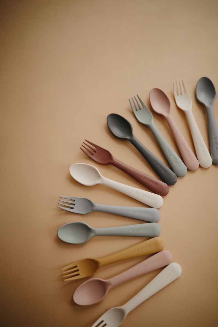 Mushie & Co Fork & Spoon Set