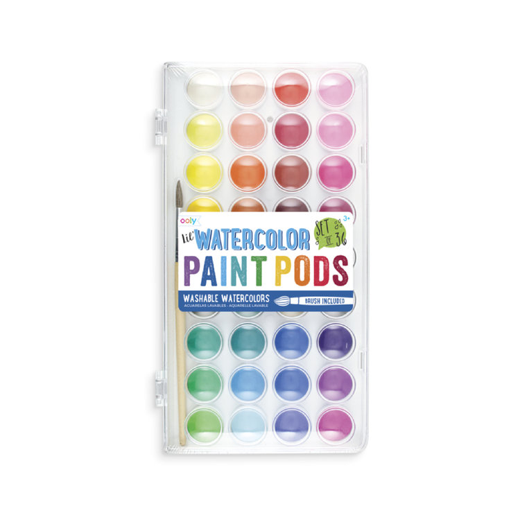 Ooly Lil Paint Pods- Watercolor and Brush