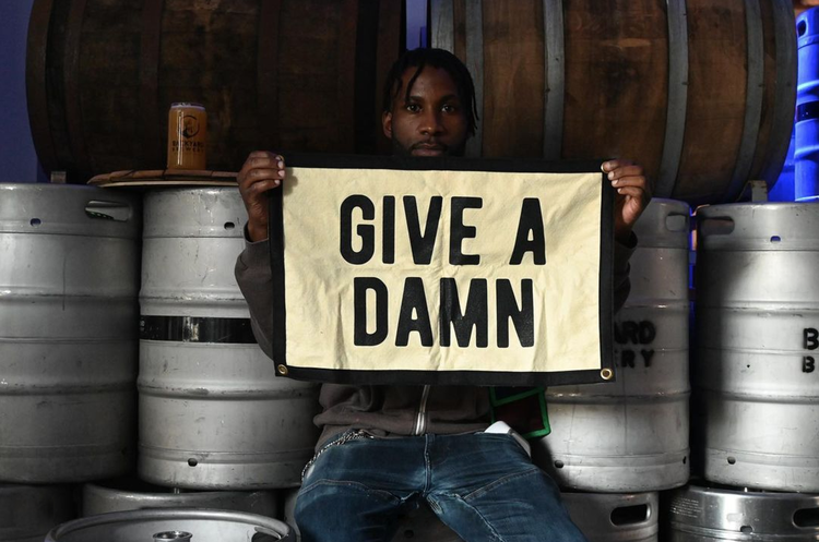 Oxford Pennant Give A Damn Camp Flag