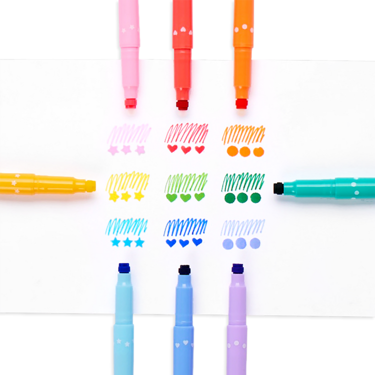 Ooly Confetti Stamp Double Ended Markers