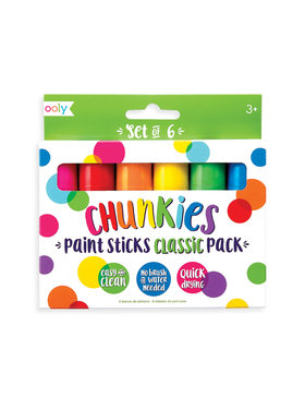 Ooly Chunkies Classic Paint Stick Set of 6